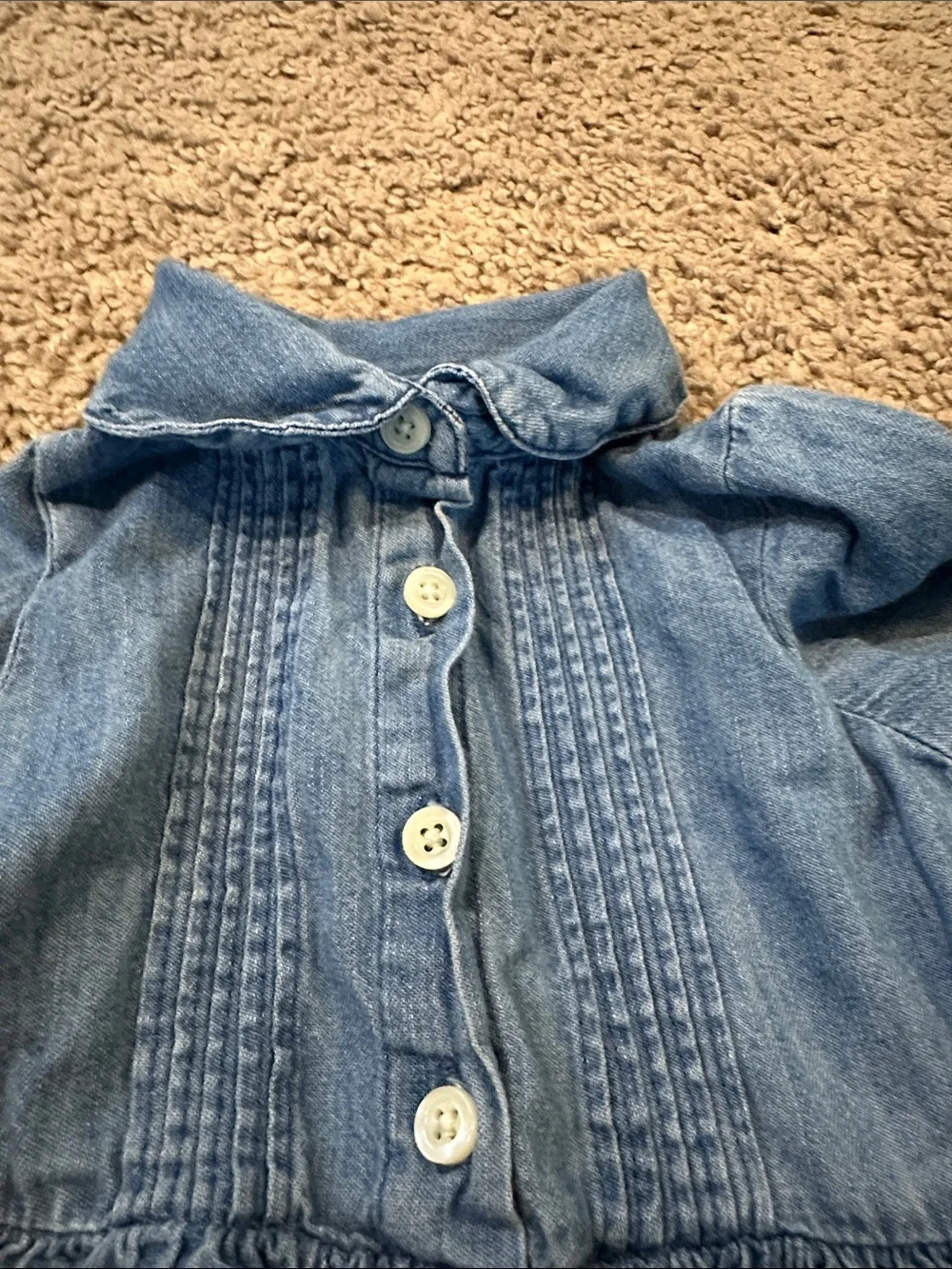 GAP Light Blue Denim Button-Front Dress